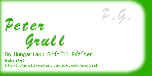 peter grull business card